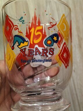 Tokyo Disneyland 15th Anniversary Glass